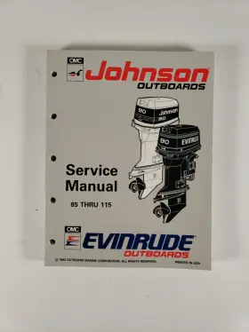508285 Inch Et 90 Cv Service Manual 85 Thru 115 Johnson Evinrude P/n 1992