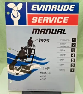 5088 New Genuine Evinrude 4 Hp Model Service Manual 1975