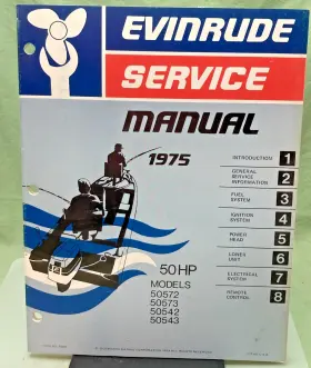 5094 New Genuine Evinrude 50 Hp Model Service Manual 1975