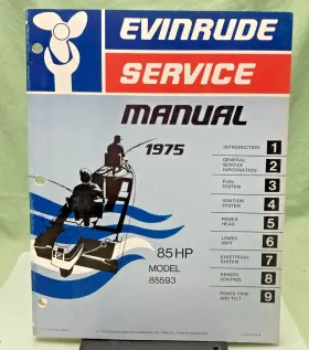 5097 New Genuine Evinrude 85 Hp Model Service Manual 1975