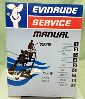 5098 New Genuine Evinrude 115 Hp Model Service Manual 1975