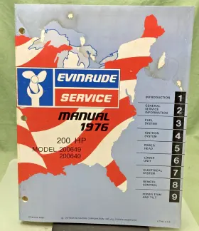 5199 Genuine Evinrude 200 Hp Service Manual 1976