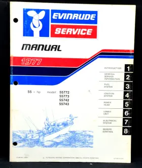 5307 1977 Evinrude Oem 55 Hp See Cover Photo Service Manual P/n Vg