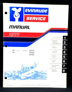 5308 1977 Evinrude Oem 70/75 Hp See Cover Photo Service Manual P/n Vg