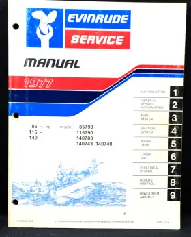 5310 1977 Evinrude Oem 85/115/140 Hp See Cover Photo Service Manual P/n Vg