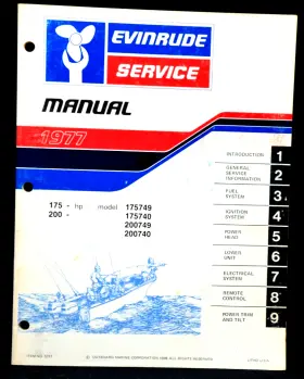 5311 1977 Evinrude Oem 175/200 See Cover Photo Service Manual P/n Vg