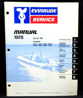 5395 1978 Evinrude Oem 25/35 Hp See Cover Photo Service Manual P/n Vg