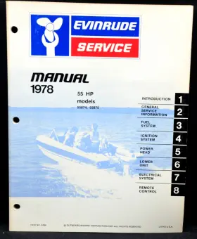 5396 1978 Evinrude Oem 55 Hp See Cover Photo Service Manual P/n Vg