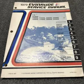 200940 5431 1979 Evinrude Ouboard Service Manual V-6 Models 150940 175940 #5431
