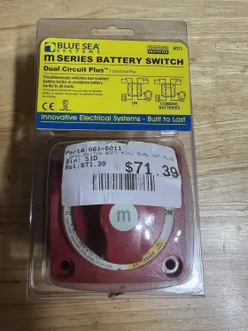 6011 Blue Sea M-series Mini Battery Switch Dual Circuit Plus