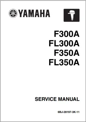 6bj-28197-3k-11 2013 Yamaha F300a Fl300a F350a Fl350a Boat Motor Service Manual Usb