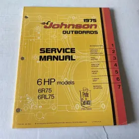 Jm-7504 6rl75 1975 Johnson Marine Outboards 6hp Model 6r75 Service Manual