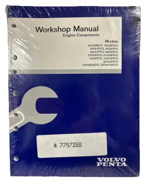7797288 Volvo Penta Workshop Manual 3 Books New Engine Efi Electrical P/n