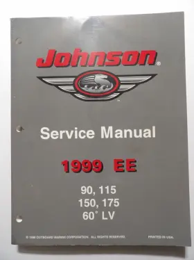 787031 1999 Inch Ee 60 Lv Service Manual 90 115 150 175 Johnson P/n