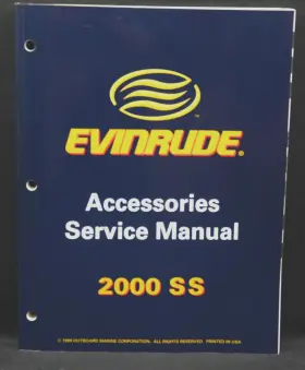 787065 2000 Ss Evinrude Accessories Service Manual S/n Very Good Plus