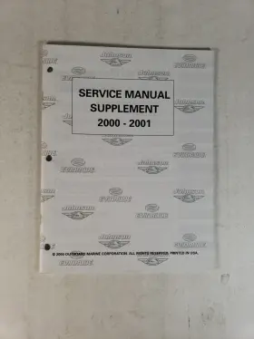 787132 Johnson And Evinrude Service Manual Supplement 2000-2001 P/n