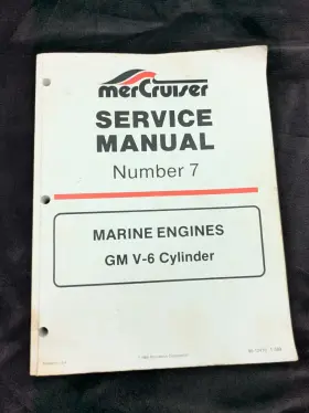 90-12410 Mercruiser Service Manual Number 7 Marine Engines Gm V-6 Cylinder P/n