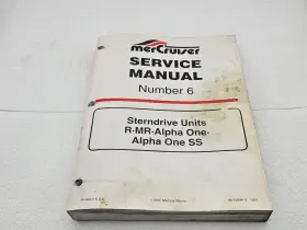 90-12934-2 Mercury Mercruiser #6 Sterndrive Units R/mr/alpha One Ss Manual Read