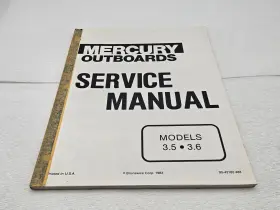 90-43183 Mercury Outboards 3.5 3.6 Service Shop Repair Manual Pub 1983