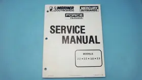 90-44477 1992 Mercury Service Manual Models 2.2 2.5 3.0 3.3 - Used