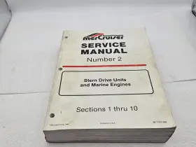 90-71707 Mercury Mercruiser Service Manual #2 Stern Drive Units Marine Sections 1-10 Read