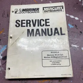 90-814676 Mercury Outboards Service Manual 30 40 Magn 4 Cylinder
