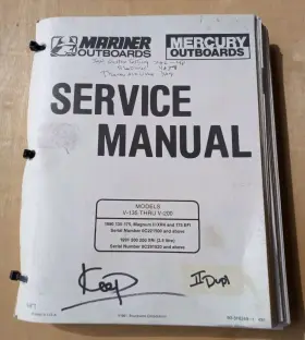 90-816249-1 Mariner Outboards Service Manual Models V-135 Thru V-200 P/n Oem