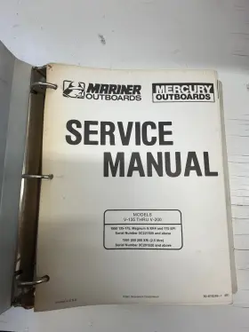 90-816249 Mercury Service Manual V-135 Thru V-175 Loose Leaf Binder Style Bn23