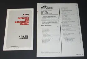 90-8210511920 Mercruiser Installation Operation Maintenance Manual Alpha One Gen 1 V8 1986-91