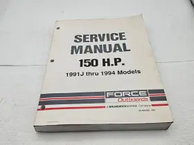 90-823268 1994 1993 1992 1991j Force Outboards 150 Hp Service Manual - Read