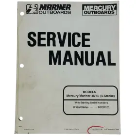 90-828631r1 Mercury Mariner Outboard 45 And 50 Models 4-stroke Service Manual