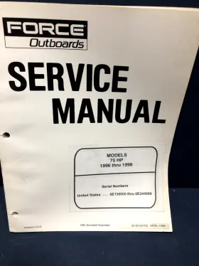 90-831251r2 Force Ome Outboards Service Manual Models 75 Hp #