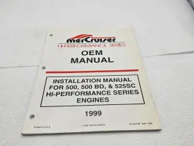 90-840190 1999 Mercury Mercruiser Service Oem Manual Installation 500 Bd 525sc May 1998 Rd