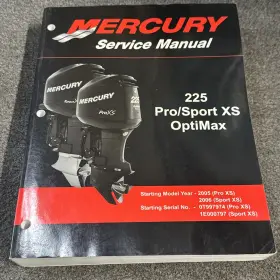 90-841916r01 Mercury Service Manual 225 Pro/sport Xs Optimax
