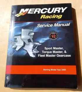 90-842009 Mercury Racing Service Manual Sport Tourque Fleet Master Gearcase P/n
