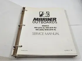 90-84520-2 Mariner Outboards 40a 40b 40c W40 676 6e9 Service Manual - Pls Read