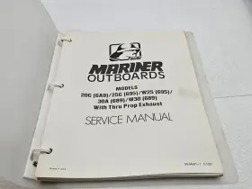 90-84681-1 Mariner Outboards 20c 6a9/25c 695/ 30a W25 W30 689 Manual - Read