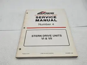 90-848656 Mercury Mercruiser Service Manual #4 Stern Drive Units Vi And Vii - Read