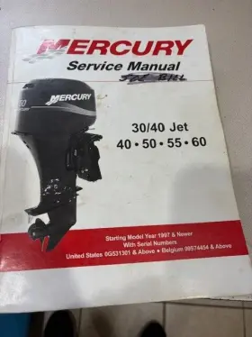 90-852572r02 Mercury Service Manual 30/40 Jet 40 50 55 60 Model Yr 1997 No Good