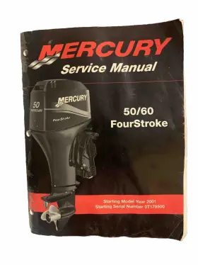90-858896 Mercury Service Manual 50/60 Fourstroke Starting Year 2001 P/n