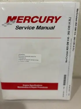 90-861328-1 Mercury Mercruiser Service Manual #25 Gm V-6 262 Cid 4.3l P/n 90-861328 2005