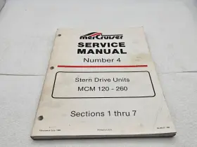 90-86137 Mercury Mercruiser Service Manual #4 Stern Drive Units Mcm 120-260 - Read