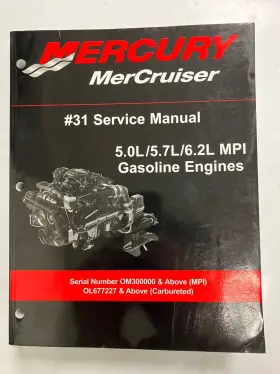 90-864260001 Mercury Mercruiser Service Manual #31 5.0l 5.7l 6.2l Liter Mpi Gas Engines 2003