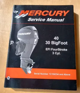 90-883064r03 Mercury Service Manual 40 30 Bigfoot Efi Fourstroke 3 Cylinder Oem