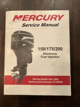 90-883728 2001 Oem Mercury Service Manual 150/175/200 Electronic Fuel Injection