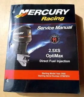90-891596 Mercury Mariner 2.5 Xs Optimax Service Shop Repair Manual