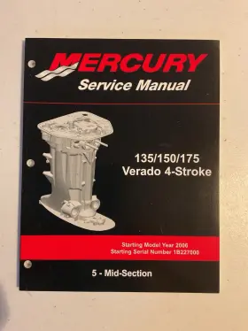 90-897928500 Mercury Service Manual 135/150/175 Verado 4-stroke Mid-section