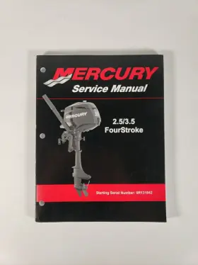 90-899925 Mercury Service Manual 2.5/3.5 Fourstroke Starting Sn 0r131842 P/n