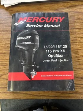 90-8m0047659 Mercury Service Manual 75/90/115/125 115 Pro Xs Optimax Dfi Oem