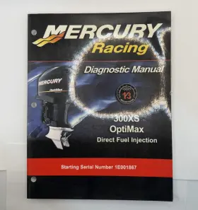 90-8m8020380 Mercury Racing 300xs Optimax Dfi Diagnostic Manual 13 Oem Shop